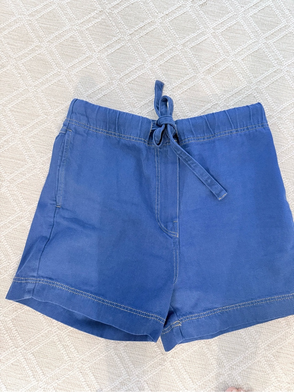 Christian Wijnants Panya Cargo Blue Denim Drawstring Shorts - Size EU 38